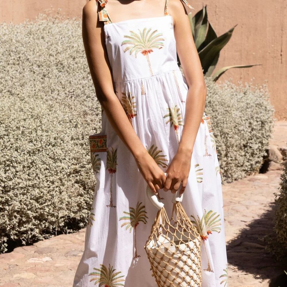 $288 NWT Oliphant Tie Strap Pocket Midi - Canary Green Size XS